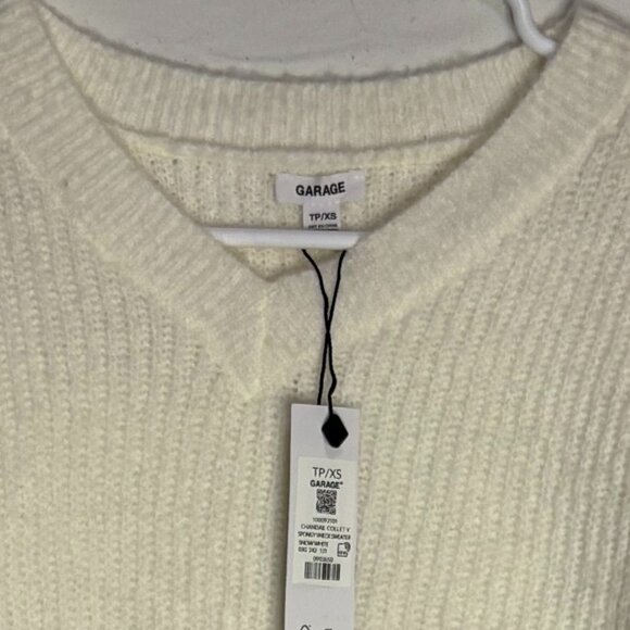 Xs White Crop Top Sweater (Garage) - Picture 1 of 3